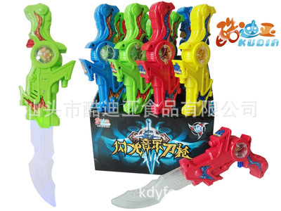 【(工厂首发)闪光音乐变形刀/趣味糖果玩具/灯光糖果】价格,厂家,图片,巧克力及制品,汕头市酷迪亚食品-